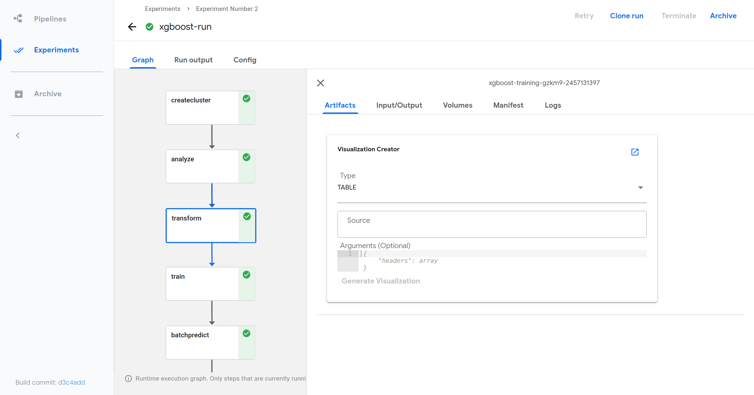 Confusion matrix visualization from a pipeline component